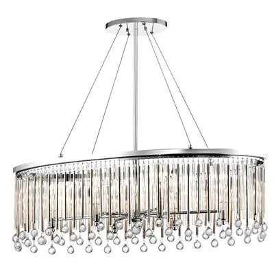 Zdjęcie produktu dla Żyrandol Piper polerowany chrom 6xE14x60W szkło wym:136,2x91,6x34,3cm IP20 Kichler