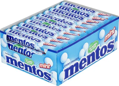 Produktbild von Mentos Mentos Kaudragees mit Mintgeschmack, Rolle mit 14 Dragees