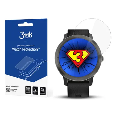 Produktbild von 3mk Display Hybridglas Watch Protection für Garmin Vivoactive 3 0,2mm (3 Stück)