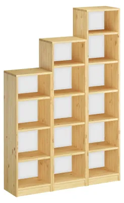 Produktbild von Holzregal Bücherregal verschiedene Höhen Wandregal Massivholz Kieferregal V-90.82-40