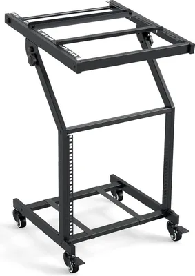 Immagine prodotto di Rack audio regolabile a 2 strati con ruote bloccabili