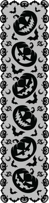 Produktbild von Schwarzer Halloween Pumpkin Spitzen Tischläufer 45x200cm