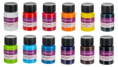 Obrázek produktu pro Maaleo 26296 Sada barev na sklo a keramiku 12 x 20 ml