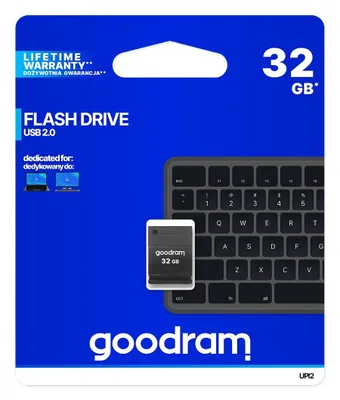 Produktbild von Goodram UPI2, 32 GB, USB Typ-A, 2.0, 20 MB/s, Kappe, Schwarz