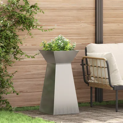Produktbild von Pflanzenständer Verzinkter Stahl 35 x 35 x 73 cm, Gabionen DesignMöbel Neu