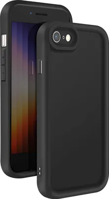 Produktbild von Avizar, Hülle für iPhone SE 2022 / 2020 , 8 / 7 Silikon Verstärkte Ränder, Schwarz