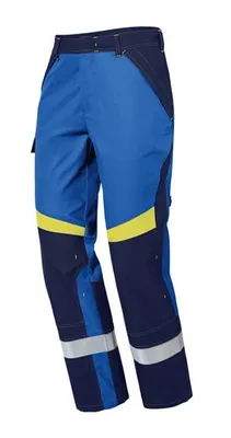Produktbild von Bundhose PERFORMER heavy marine/kornblau Kontrast gelb Gr.50