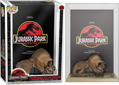 Produktbild von Filmplakat „Jurassic Park“, Tyrannosaurus Rex und Velociraptor