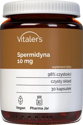 Zdjęcie produktu dla Vitaler's Spermidin 10 mg  30 kapsuek, suplement diety na 1 miesic, bez konserwantw, czysty skad