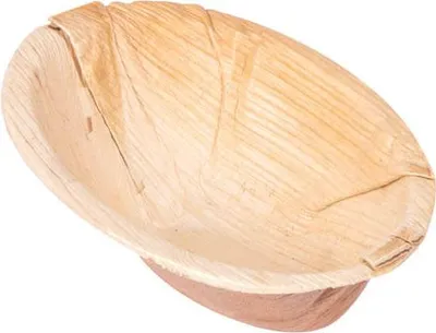 Image de Bol en feuille de palmier, 110 ml, 12 x 8,6 x 5 cm, 25 pièces.