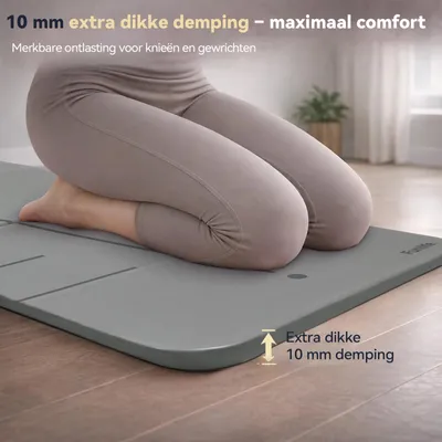 Obrázek produktu pro Yogamata XXL – Skládací fitness podložka, rozměry 190x66 cm, tloušťka 10 mm, protiskluzová – vhodná pro jógu, pilates, cvičení doma i venku