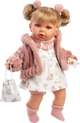 Produktbild von Llorens 42408 JULIA realistische Puppe mit Geräuschen und weichem Stoffkörper, 42 cm