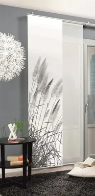 Produktbild von Home Wohnideen Schiebevorhang Dekostoff Digitaldruck "Pampas" 245 x 60 cm Grau
