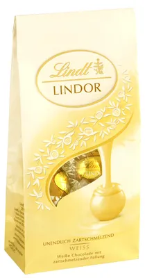 Produktbild von Lindt Lindor Kugeln Weiße Schokolade 136g