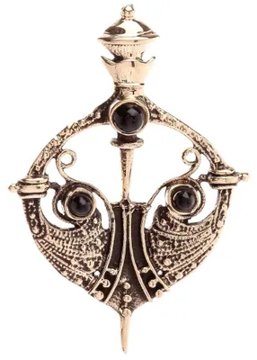 Produktbild von Bronzeschwert mit Onyxsteinen Bronze Schmuck Anhänger