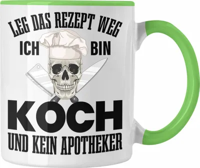 Produktbild von Trendation - Koch Geschenke Männer Tasse Lustig Geschenk für Koch Köchin Geschenkidee Frauen (Grün)