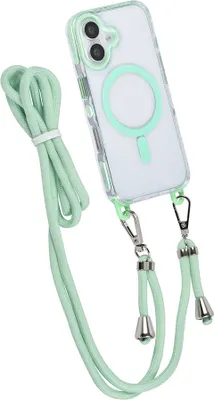 Produktbild von TUNIQ iPhone 16 Back cover case - neck cord -TPU+PC - Green