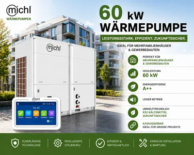 Produktbild von Michl Inverter Luft-/Wasser Monoblock Wärmepumpe 60 kW R32 Neuware A++