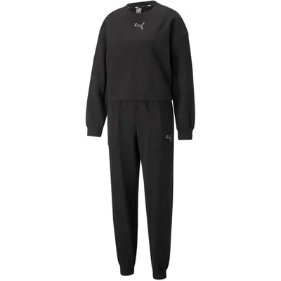 Produktbild von Puma Jogginganzug (Loungewear -Trainingsanzug) Damen aus Baumwolle, Farbe:Schwarz, Größe:S