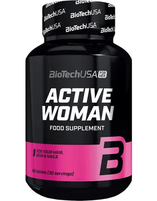 Obrázek produktu pro BioTech USA Active Woman 60 tablet / Vitamny pro eny / Komplexn multivitaminov a minerln doplnk v kapslch
