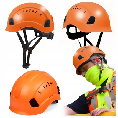Produktbild von Kletterhelm THOR ABS orange mit Belüftung und verstellbarem Kinnriemen