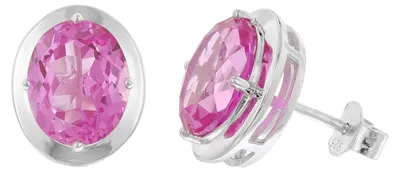 Immagine prodotto di trendor 28989-20 Orecchini da donna in argento 925, a bottone, rosa