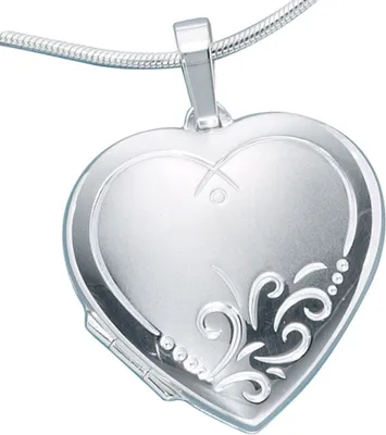 Produktbild von JOBO Medaillon Herz 925 Sterling Silber teilmattiert
