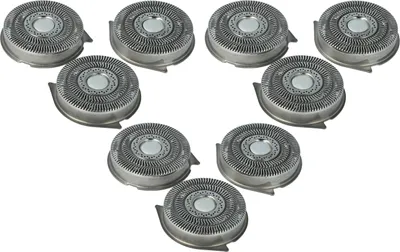 Produktbild von vhbw 9x Scherköpfe Ersatz für Philips HQ9 für Elektrorasierer, Silber