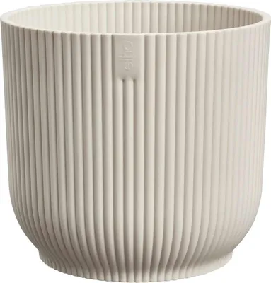 Produktbild von elho® Vibes Übertopf Fold Leinenweiß Ø 14 cm - Kunststoff
