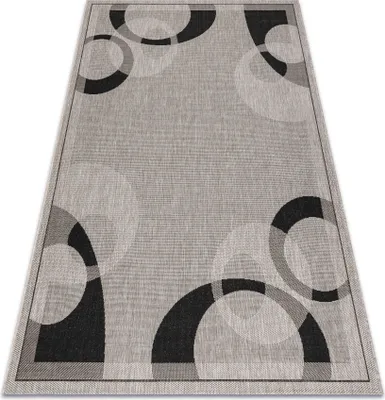 Produktbild von TEPPICH SISAL FLOORLUX 20078 silver / black Grau 140x200 cm
