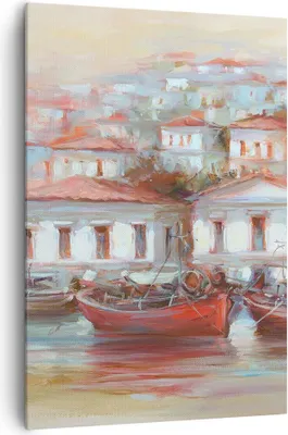 Produktbild von Bild auf Leinwand - Leinwandbild - Einteilig - Bild Segelboot Hafen - 70x100cm - Wand Bild - Wanddeko - Wandbilder - Leinwanddruck - Wanddekoration - Leinwand bilder - Wandbild - PA70x100-4937