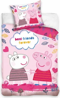 Immagine prodotto di Copripiumino Peppa Pig amici per sempre 140 x 200 cm - 60x70cm