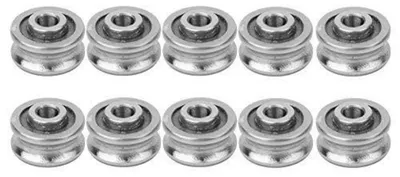 Produktbild von Rillenlager SG15 Spurführungslager Edelstahl 10 Stück 5x17x8mm