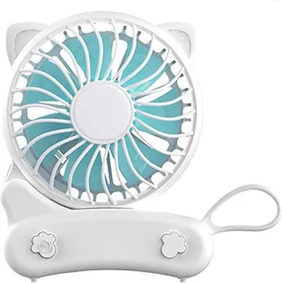 Obrázok produktu pre Ručný prenosný ventilátor – nabíjateľný – mini – veľký – ručný ventilátor – farba: biela