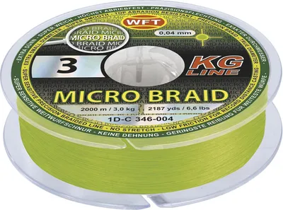 Produktbild von WFT Micro Braid KG chartreuse 150m - Geflochtene Angelschnur, Durchmesser/Tragkraft:0.06mm / 3.5kg