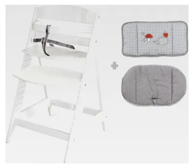 Produktbild von Treppenhochstuhl Sit Up III, mitwachsend bis Jugendstuhl, weiß, Sitzverkleinerer Adam & Eule