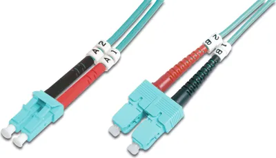 Produktbild von DIGITUS LWL Multimode OM 3 Patchkabel, LC / SC