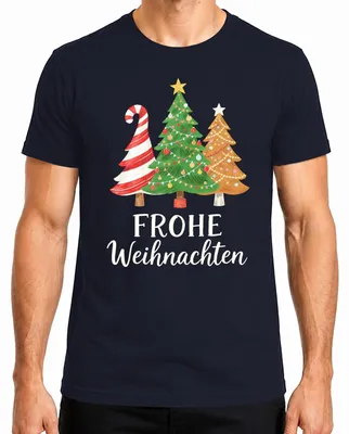 Produktbild von Frohe Weihnachten Weihnachtsbaum Zuckerstange Geschenk Tannenbaum Herren T-Shirt, Navy, XXL