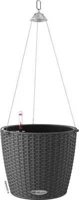 Obrázek produktu pro Závěsný samozavlažovací květináč Lechuza Nido Cottage plastový Ø 27 v. 23 cm šedý