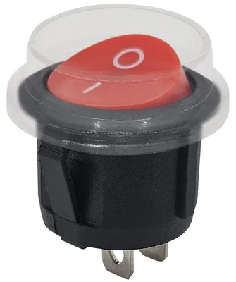 Produktbild von ProRide Wippschalter KCD2-202, 2-polig, ⌀20 mm, 250 V/6 A, Rot