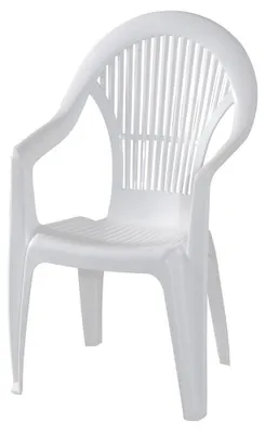 Image de Elzusha - Chaise monobloc empilable avec dossier haut