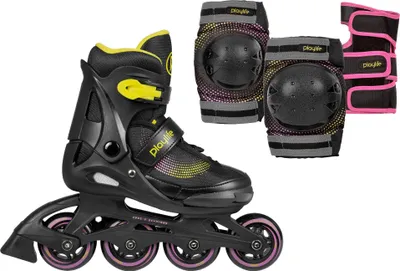 Obrázek produktu pro Dětské kolečkové brusle Playlife Joker Yellow Glow Combo Velikost EUR: 37-40, Velikost: M