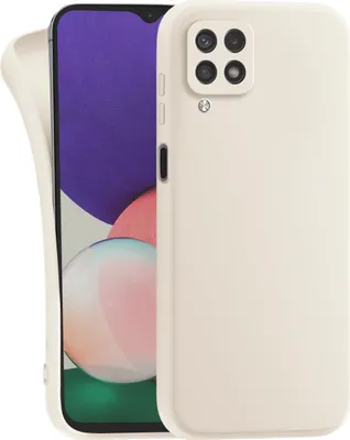 Produktbild von Hülle für Samsung Galaxy A12 5G - Handyhülle mit Kameraschutz Cover aus Silikon in Eierschale