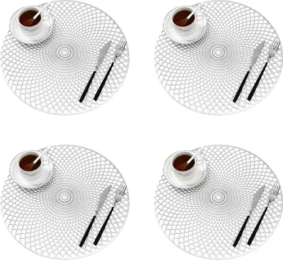 6 Tischsets Aus PVC-Polyester - Rutschfest, Hitzebeständig Bis 100°C, Waschbar 45x30 Cm