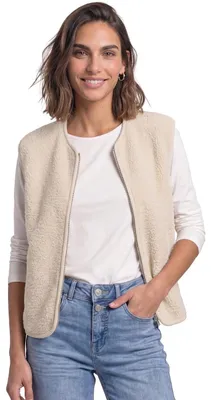 Produktbild von Street One Teddy-Weste mit Zipper und Corddetails soft fawn beige 46