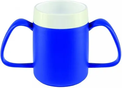 Immagine prodotto di tazza termica a 2 manici blu, 140 ml - Ornamin