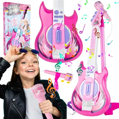 Produktbild von Malplay Gitarre Set | Elektrische Rockgitarre + Stativmikrofon | Musik Spielzeug