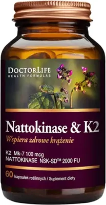 Produktbild von Doctor Life Nattokinase & K2 MK-7, 60 pflanzliche Kapseln