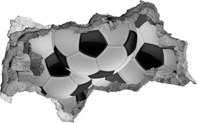 Produktbild von Selbstklebender Loch-3D-Aufkleber 95x73 cm Fußball