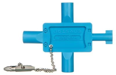Image de HENSEL US1 Multikey pour double panneton, 3 pans US 1, 8 mm, 4 pans 8 mm et fente